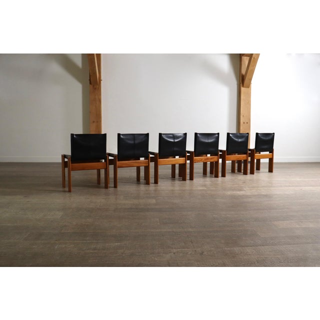 Monk Dining Chairs by Afra and Tobia Scarpa for Molteni, Italy, 1974, Set of 6 For Sale - Image 11 of 12