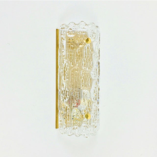 Stunning Scandinavian mid century wall light/sconce designed by Carl Fagerlund for Swedish Orrefors ('Gefion' model,...