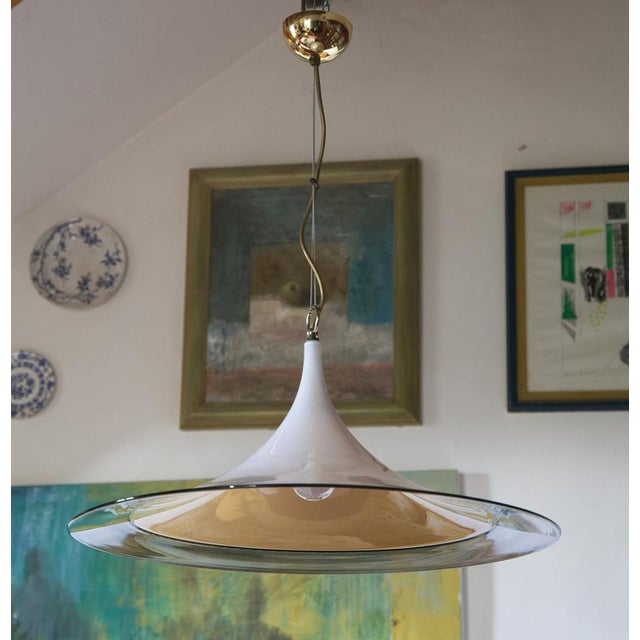 Opal Layered Amber Lamp by Lino Tagliapietra for Effetre, 1980s For Sale - Image 11 of 18