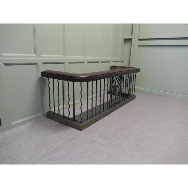 Very Heavy Iron and Leather Club Fender This is a genuine piece of Country House Decorative Furnishing the fender is in...