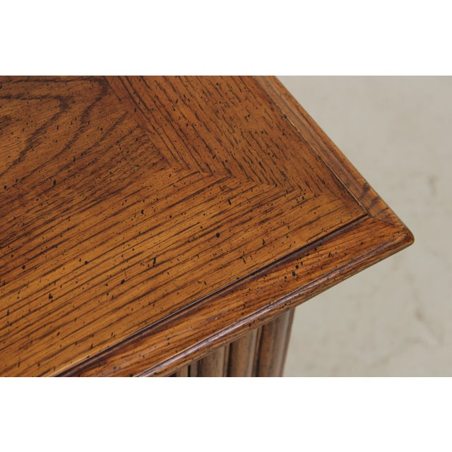 Pair of Thomasville Oak 2 Drawer Nightstands For Sale - Image 11 of 14
