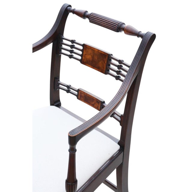 1940s Regency Revival Mahogany Dining Chairs from Thomas Clarkson & Sons, 1940s, Set of 8 For Sale - Image 5 of 13