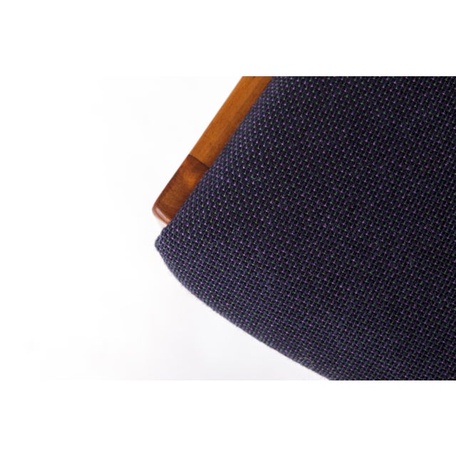 Vintage German Chairs with Wooden Frames and Dark Purple Upholstery by Ernst Martin Dettinger, 1970s, Set of 2 For Sale - Image 9 of 10