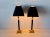 Frederick Cooper Style Brass Candlesticks Paw Footed Table Lamps Vintage Hollywood Regency-a pair The black finish has a...