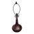 Vintage French Mid Century Brown Stoneware Studio Pottery Lamp C. 1960s For Sale