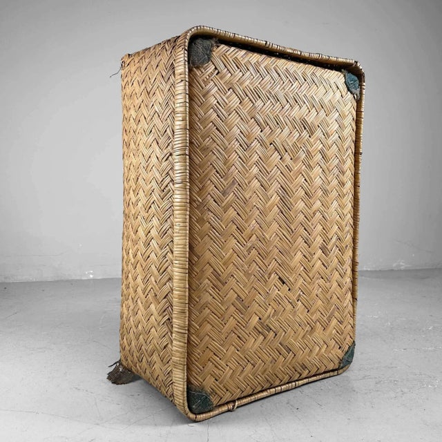 Japanese Gyori Bamboo Storage Basket, 1960s For Sale - Image 4 of 10