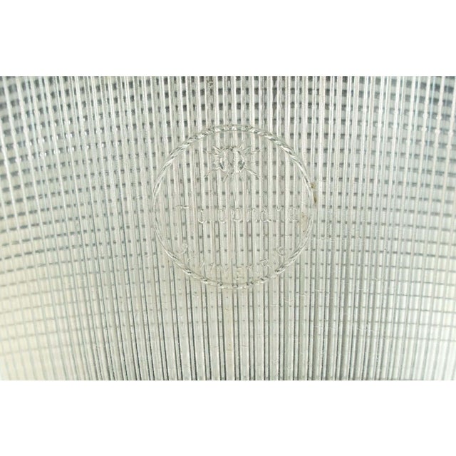 Industrial style factory pendant light with the original Holophane glass shade and steel fitter. This requires one...