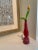Red Thick Twisted Red Art Glass Bud Vase For Sale - Image 8 of 13