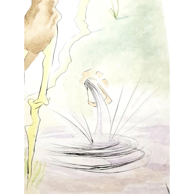 Salvador Dali - Le Cerf from Le Bestiaire de la Fontaine - Signed Engraving 1974 For Sale - Image 4 of 9