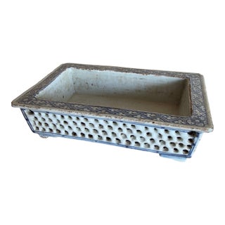 Chinese Blue and White Rectangular Shaped Planter For Sale