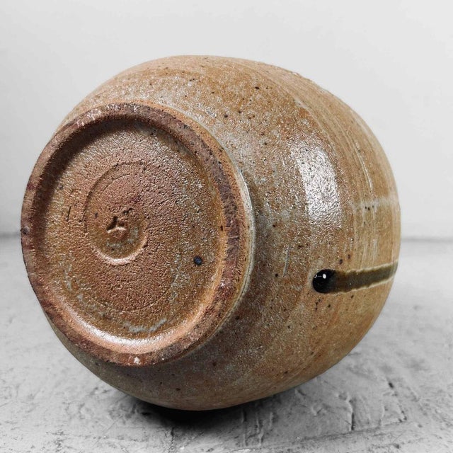 Mid-Century Glazed Ceramic Shigaraki Jug, Japan, 1960s For Sale - Image 12 of 18