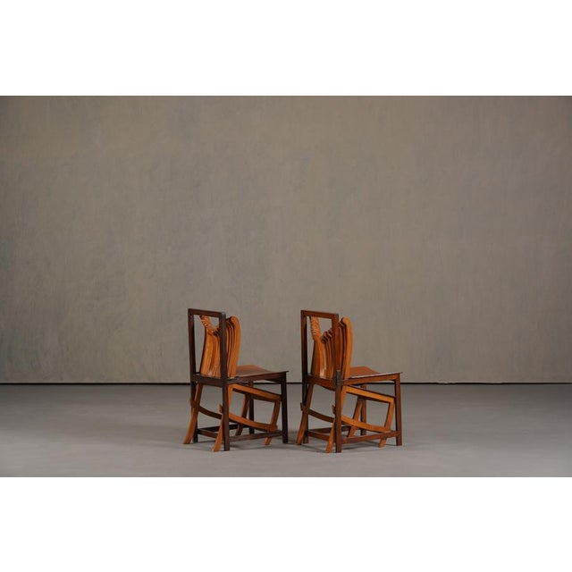 Vintage Sculptural Dining Chairs, France, 1960s, Set of 2 For Sale - Image 4 of 15