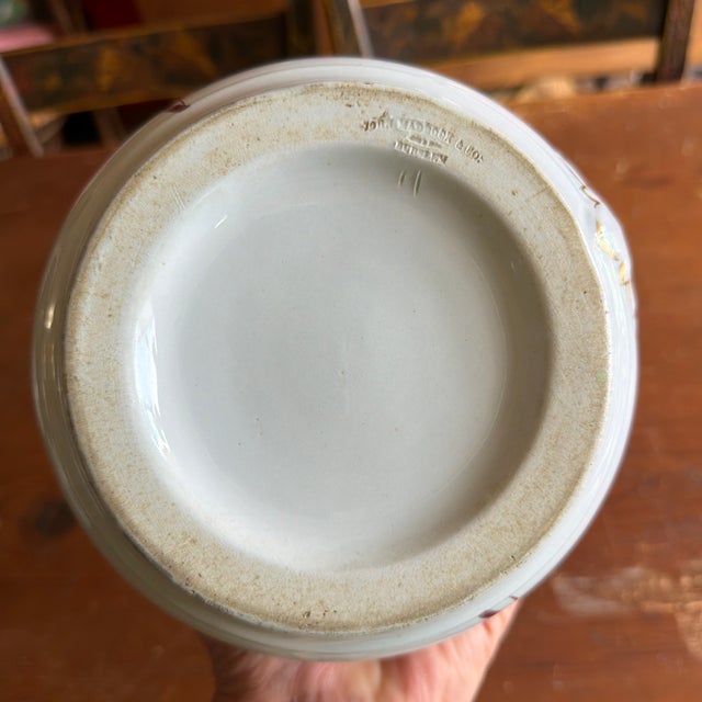 Rare Antique White Ironstone Pitcher With 36-Star American Flag, John Maddock & Son, Circa 1864 For Sale - Image 10 of 12