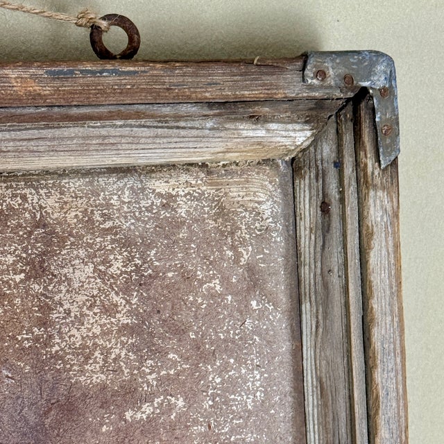 Magical Early 20th Century Vintage "Thomas Market" Advertising Sign With Wood Frame For Sale - Image 11 of 16