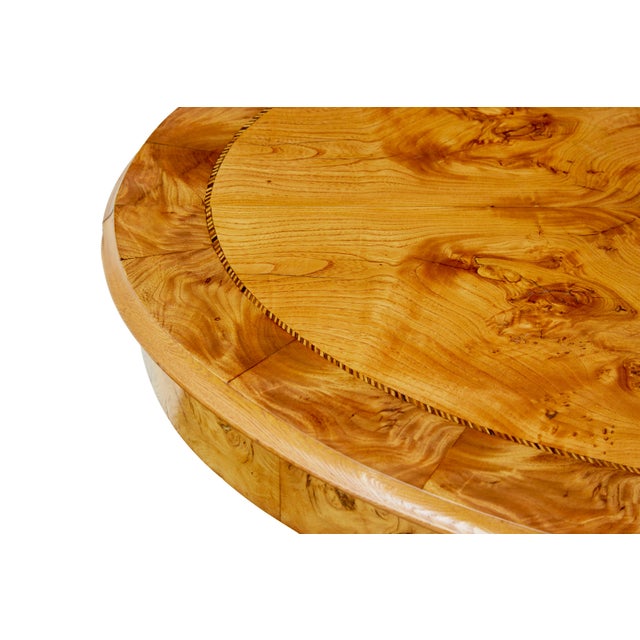 Brown Hand-Carved and Inlaid Elm Side Table, 1870s For Sale - Image 8 of 10