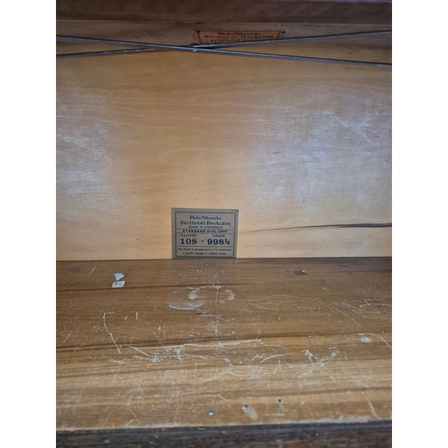 Oak Globe-Wernicke Antique Stacking Barrister Bookcase For Sale In Palm Springs - Image 6 of 7