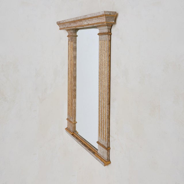 French French Neoclassical Wall Mirror with Gilt Accents, 1950s - 2 Available For Sale - Image 3 of 10
