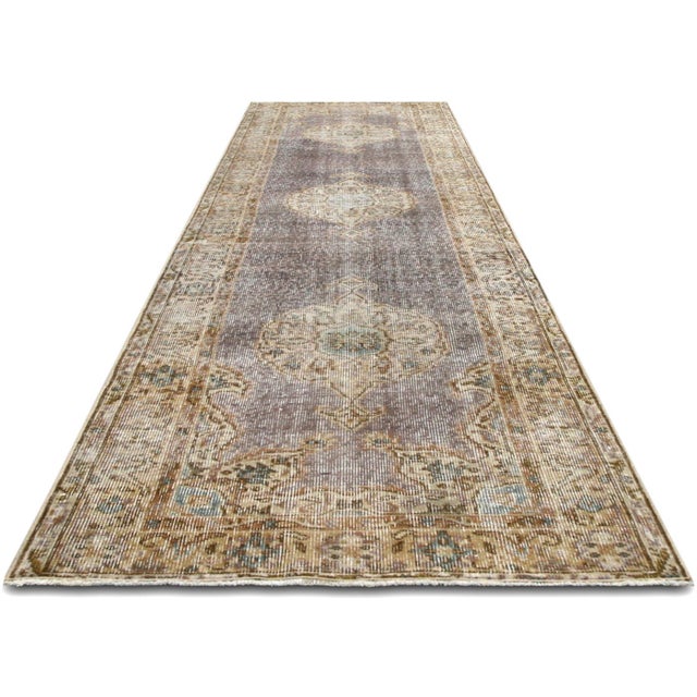 1960s Turkish Oushak Runner For Sale In Los Angeles - Image 6 of 6