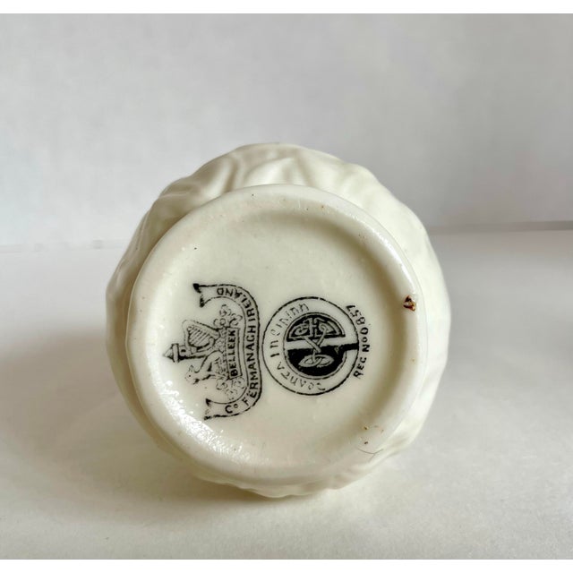 Victorian 1926-1946 Belleek Irish Porcelain Floral Creamer - Third Black Mark For Sale - Image 3 of 9