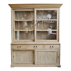 Vintage Elm Farm Vitrine Cabinet