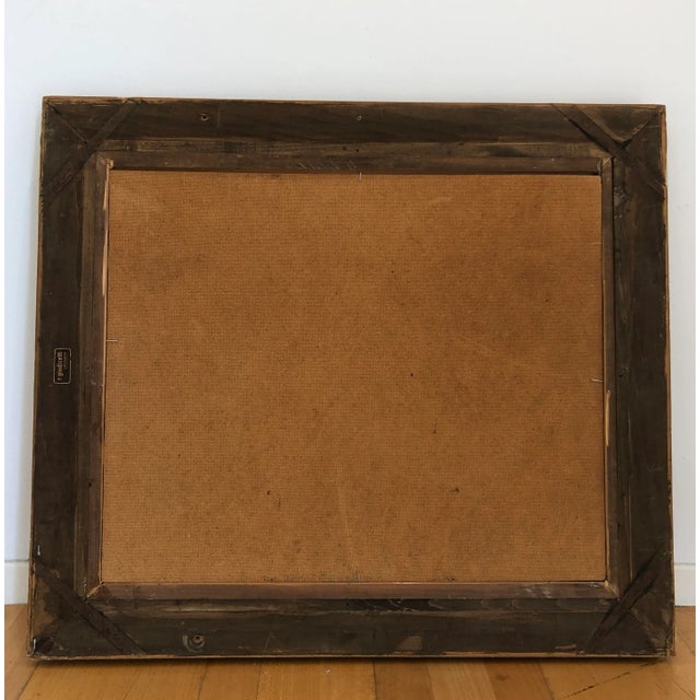 Ezelino Briante, Port de pêche animé, Oil on Wood, Framed For Sale - Image 9 of 10