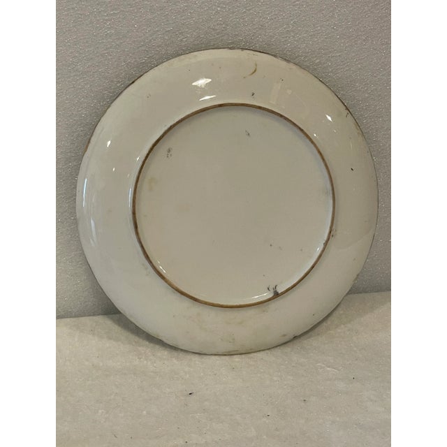 Hollywood Regency Vintage Hand-Painted Dogwood Floral Plate For Sale - Image 3 of 4