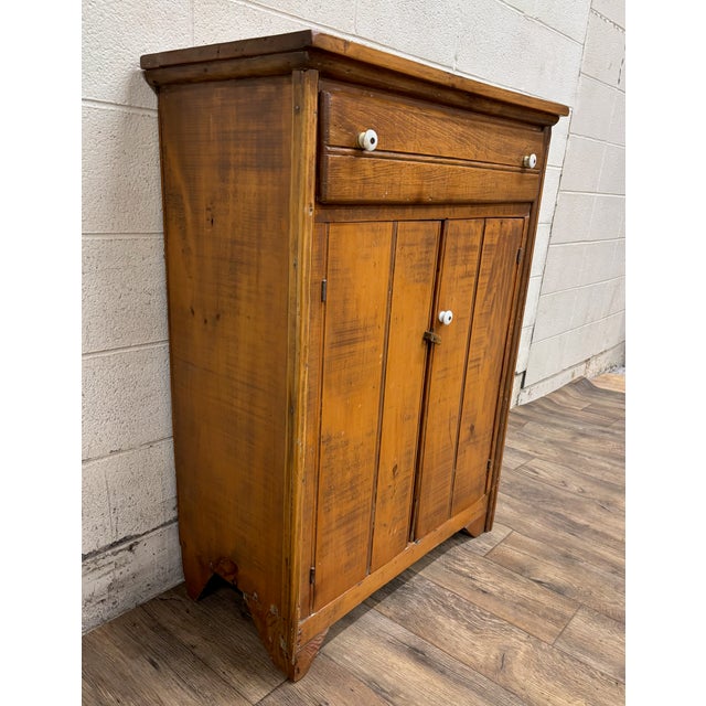 Antique Primitive American Jelly Cupboard Pie Safe Cabinet For Sale - Image 4 of 10