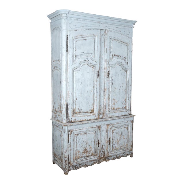 Large 17th Century French Louis XIV Period Painted Buffet Deux Corps For Sale