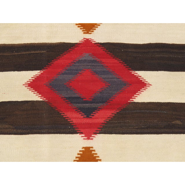 Third Phase Navajo Chiefs Blanket C. 1890 Handmade Native America Textile Square For Sale In New York - Image 6 of 18