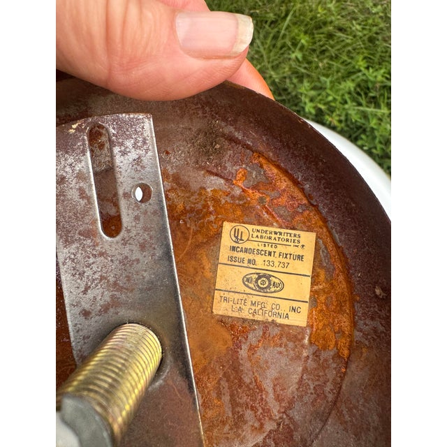 1960s Vintage Tr-Lite Mfg. Co. Schoolhouse Pendent Light For Sale - Image 5 of 5