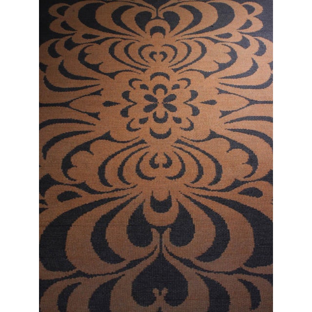 1950s Mid-Century Graphic Double-Sided Wool Rug by Berit Woelfer, 1960 For Sale - Image 5 of 7