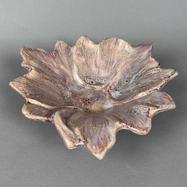 Vintage Ceramic Leaf Centerpiece Pocket Emptier from Vallauris Bonaudi For Sale - Image 12 of 12