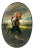 Fedoskino Lacquered Box, Children Running from Storm, Mid 20th Century For Sale