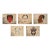 Atelier Aria Lumae Traditional Japanese Kabuki Theater Face Masks Fine Art Gallery Board Five Piece Set For Sale
