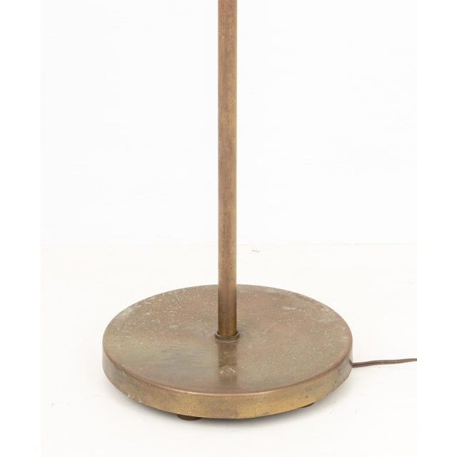 Mid-Century Modern Mid-Century Modern Brass Shell Motif Floor Lamp For Sale - Image 3 of 7