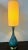 Mid-Century Modern Green Malachite Table Lamp w Beige / Off -White Custom Shade A striking Mid-Century Modern table lamp...