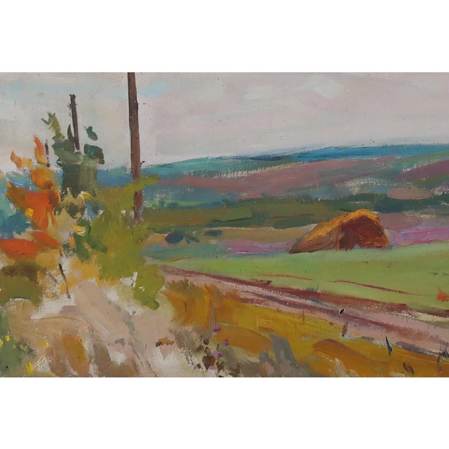 1970s Vintage Ukrainian Landscape Oil Painting, Soviet Impressionism, 1970s 42-63 For Sale - Image 5 of 6