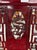 Vintage Chinese Rosewood Three-Seat Sofa With Hand-Carved Dragon Medallions and Red Silk Cushion For Sale - Image 10 of 11
