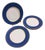 Vintage Fitz and Floyd Porcelain Renaissance Blue Platters - Set of 6 For Sale
