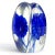 Mid-Century Modern Vintage Murano Fratelli Toso Blue Sapphire Flowers Italian Art Glass Tall Sectioned Paperweight For Sale - Image 3 of 7