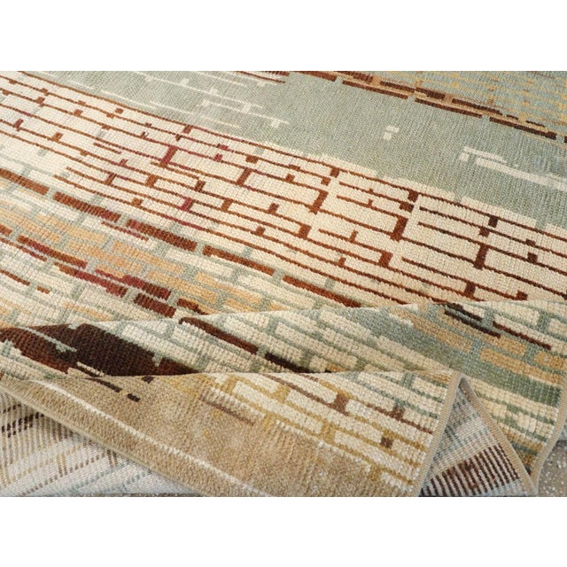 Textile Galerie Shabab Collection Mid-20th Century Handmade French Art Deco Small Room Size Carpet For Sale - Image 7 of 8