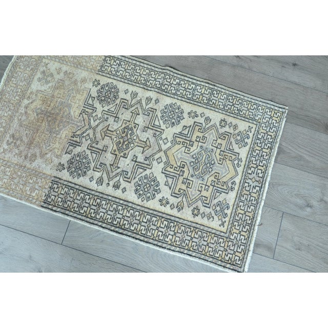 Tribal 1960s Turkish Handmade Small way Rug For Sale - Image 3 of 11