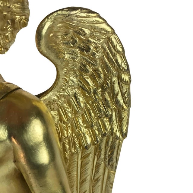 Empire Candelabra in Gilded Bronze, Set of 2 For Sale - Image 4 of 12