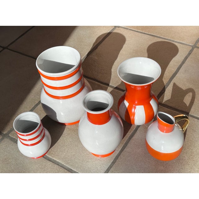 Art Deco Sculptural Ceramic Vases from Carstens Gräfenroda, Germany, 1930s, Set of 5 For Sale - Image 4 of 18