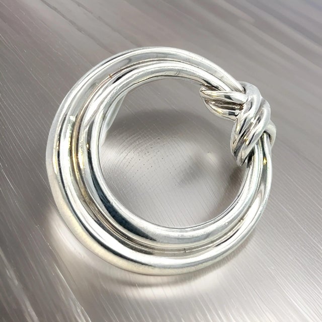 1990s Tiffany & Co Estate Signature "X" Brooch Pin Sterling Silver For Sale - Image 11 of 12