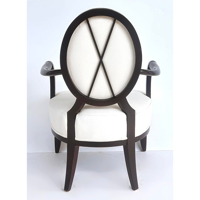 Late 20th Century Late 20th Century Barbara Barry for Baker Furniture Oval X-Back Club Chair For Sale - Image 5 of 11