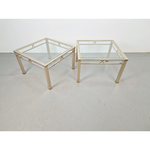 1970s Coffee Table in Chrome and Brass from Fratelli Orsenigo, 1970s, Set of 2 For Sale - Image 5 of 12