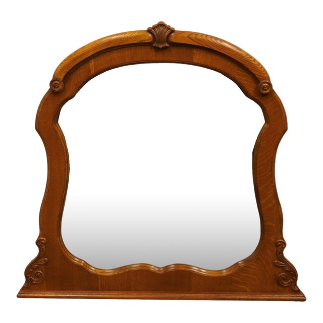 American Drew Quarter Sawn Oak Victorian Inspired 45" Dresser Mirror 371-021 For Sale