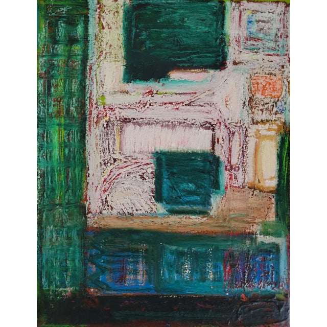 Mixed Media Abstract Expressionist Landscape - Oil and Oil Pastel on Canvas by Alexandra Swistak For Sale - Image 12 of 15