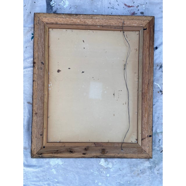 Mid 20th Century Nautical Seascape Fishing Boats Framed Vintage Oil on Board For Sale - Image 5 of 9